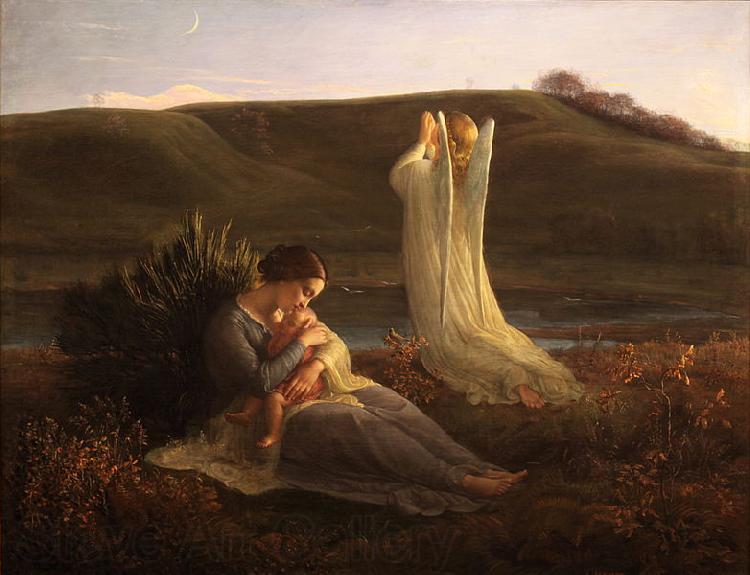 Louis Janmot The Angel and the Mother Norge oil painting art